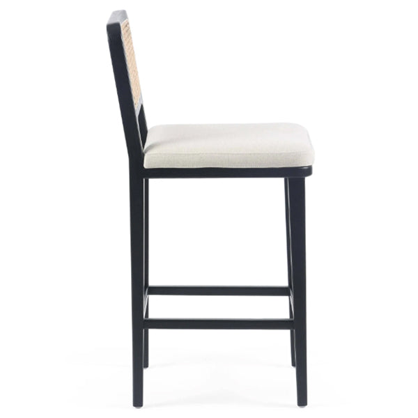 Cane & Rattan Bar Chair - Silver Blend