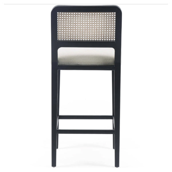 Cane & Rattan Bar Chair - Silver Blend