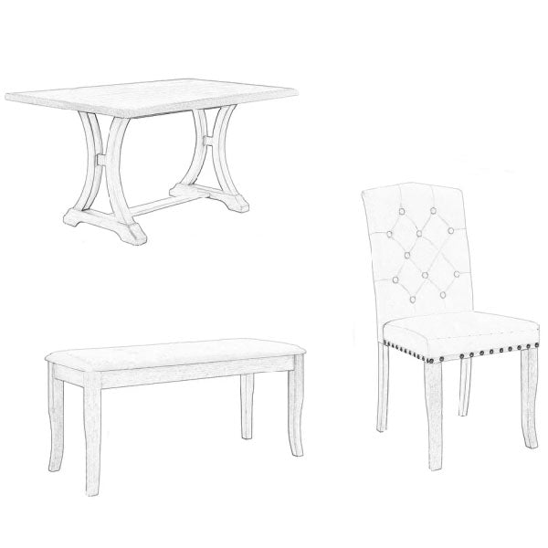 Fully Upholstered Indoor Furniture - Dining Set - Maurienne