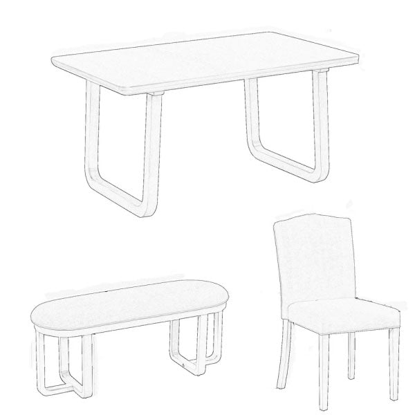 Fully Upholstered Indoor Furniture - Dining Set - Mozaic