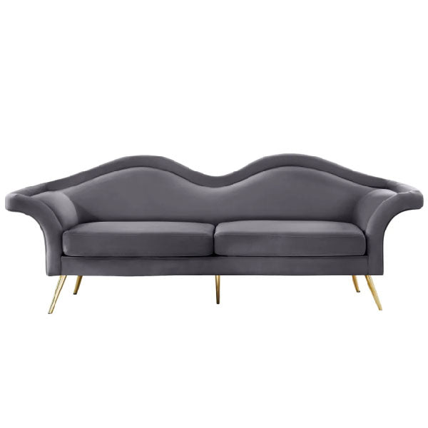 Fully Upholstered Indoor Furniture - Sofa Set - Lips Grey