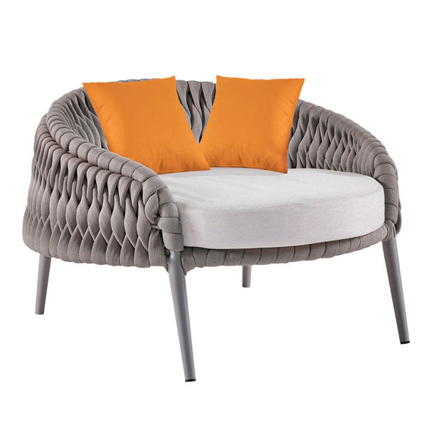 Outdoor Furniture Braid and Rope Heigh Back Chair,Lazy Chair, Rest Chair, Easy Chair, ocassional chair - Evanna