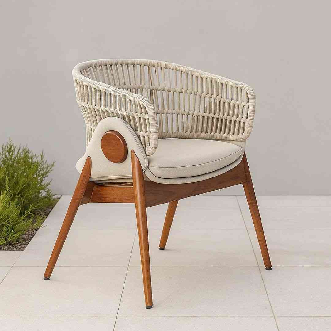 Outdoor Braided & Rope Coffee Set Garden & Patio - Blessy-Pro