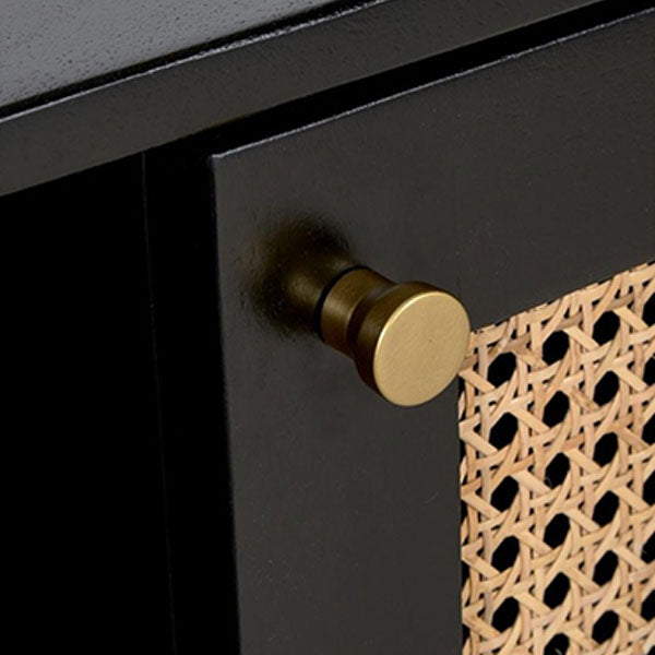 Wooden Cane & Rattan Almirah & Cabinet - Cubix