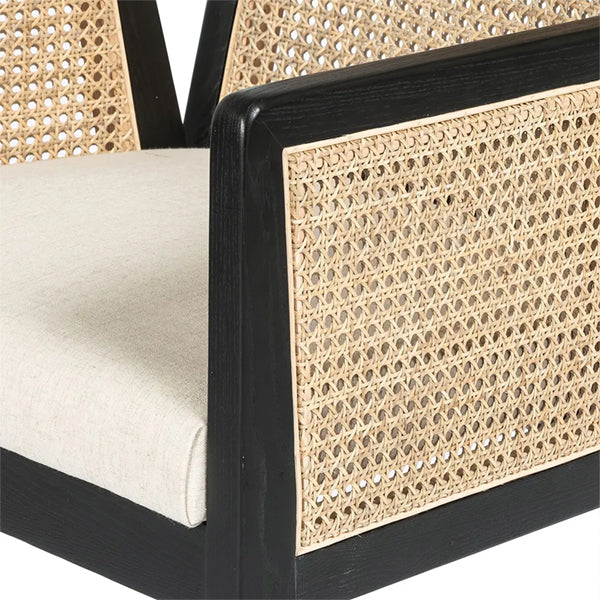 Wooden Cane & Rattan Bar Chair - Breezy Bar