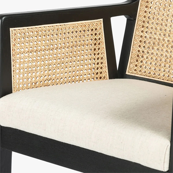 Wooden Cane & Rattan Bar Chair - Breezy Bar