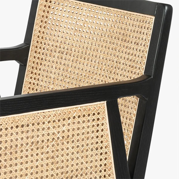 Wooden Cane & Rattan Bar Chair - Breezy Bar