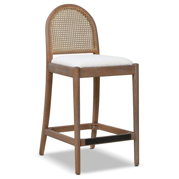 Wooden Cane & Rattan Bar Chair - Century