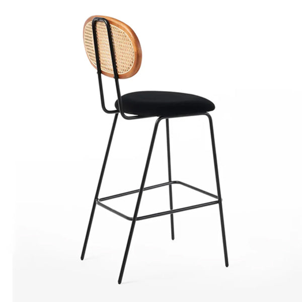 Wooden Cane & Rattan Bar Chair - Chester