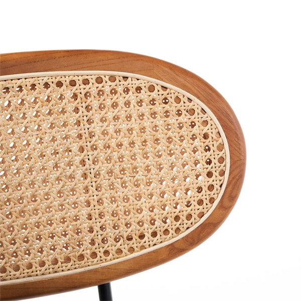 Wooden Cane & Rattan Bar Chair - Chester