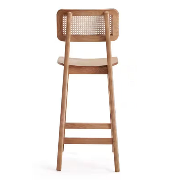 Wooden Cane & Rattan Bar Chair - Fizz