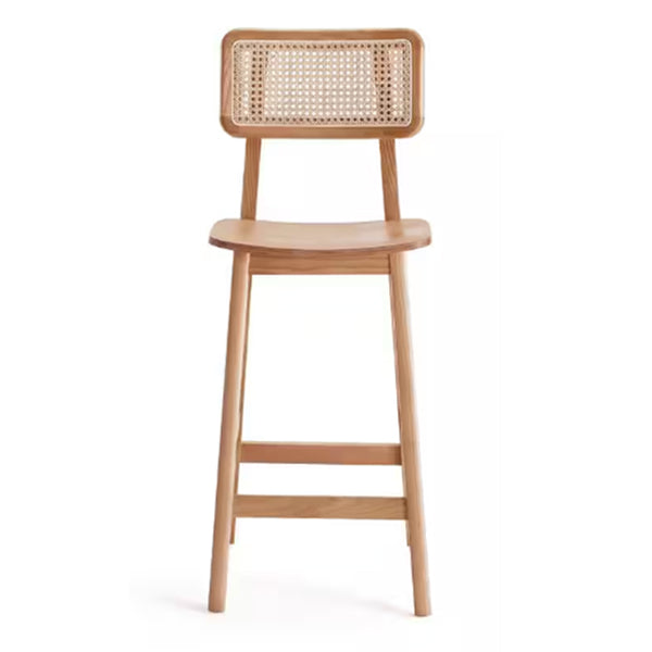 Wooden Cane & Rattan Bar Chair - Fizz