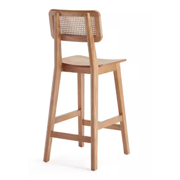 Wooden Cane & Rattan Bar Chair - Fizz