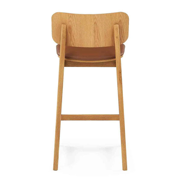 Wooden Cane & Rattan Bar Chair - Orion