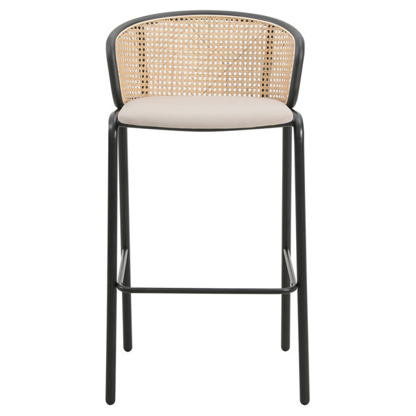 Wooden Cane & Rattan Bar Chair - The Elixir