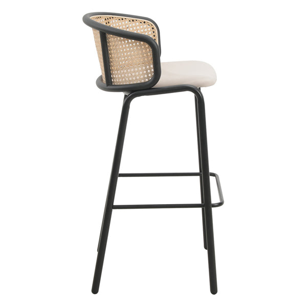 Wooden Cane & Rattan Bar Chair - The Elixir