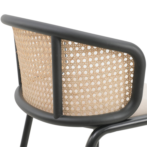 Wooden Cane & Rattan Bar Chair - The Elixir