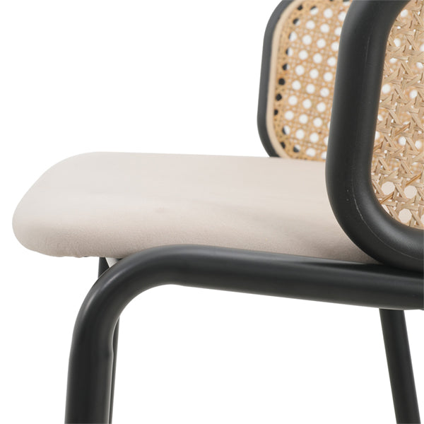 Wooden Cane & Rattan Bar Chair - The Elixir