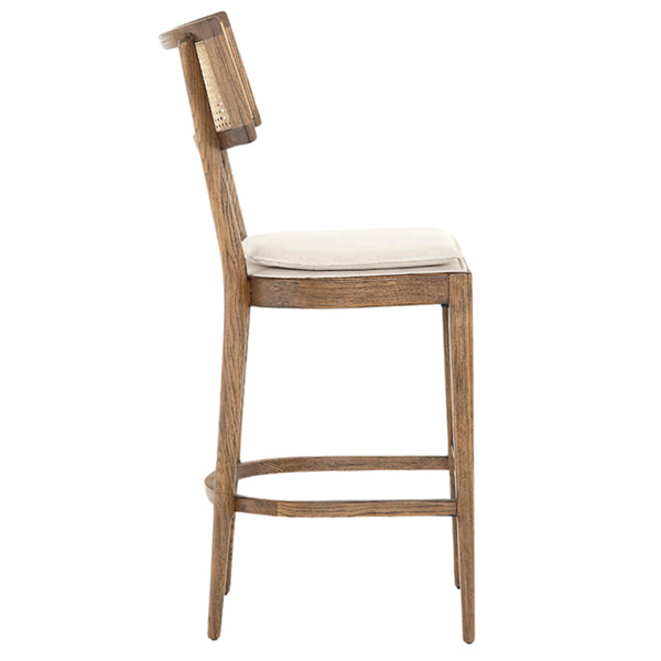 Wooden Cane & Rattan Bar Chair - The Happy Hour