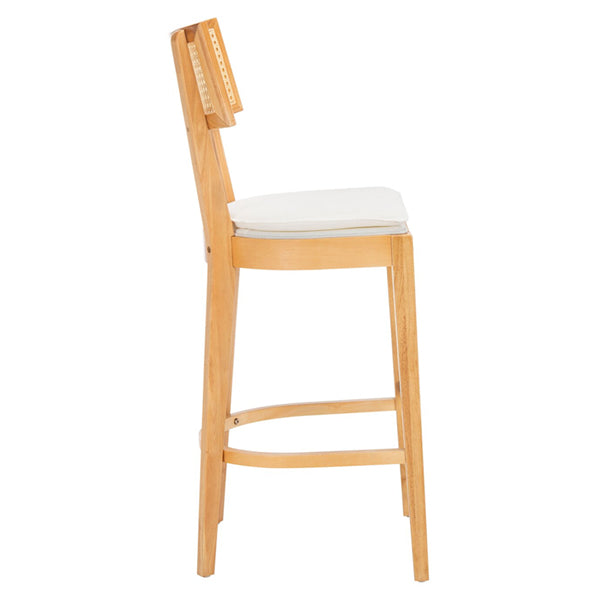 Wooden Cane & Rattan Bar Chair - The Orbit
