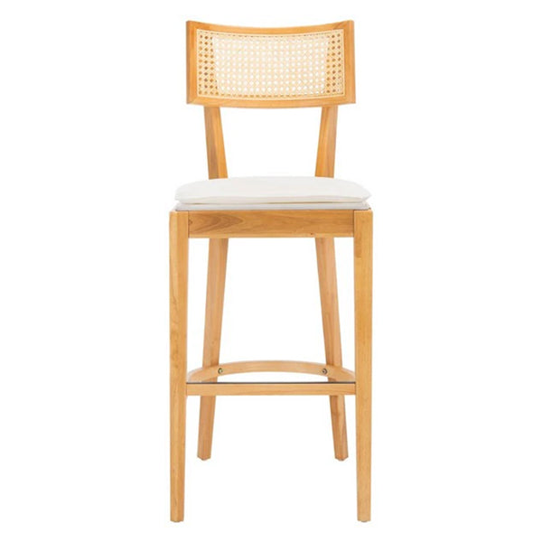 Wooden Cane & Rattan Bar Chair - The Orbit