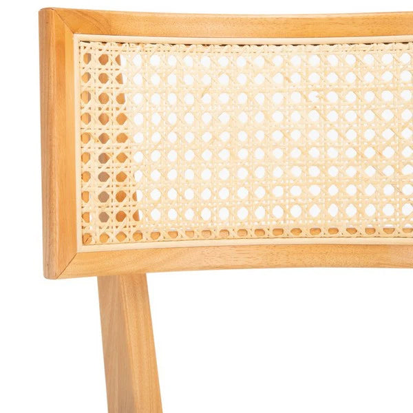 Wooden Cane & Rattan Bar Chair - The Orbit