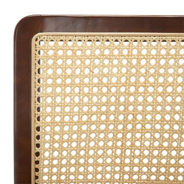 Wooden Cane & Rattan Bar Chair - The Sip & Savor