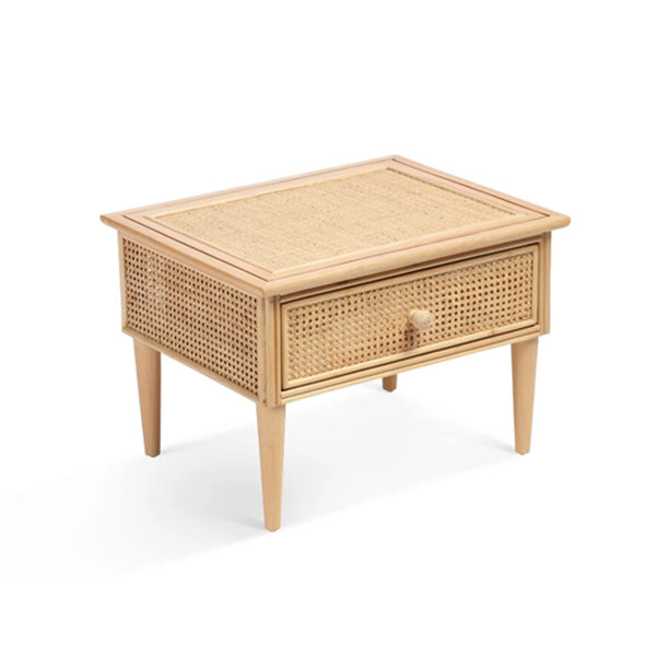 Wooden Cane Rattan Coffee Table - Dewora
