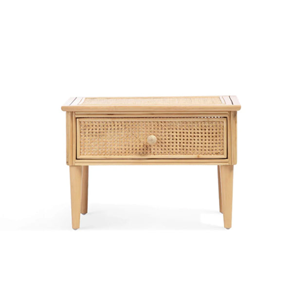 Wooden Cane Rattan Coffee Table - Dewora