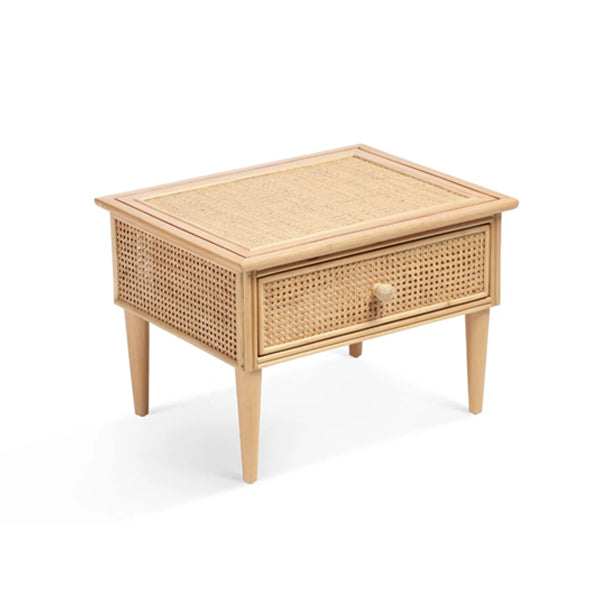Wooden Cane Rattan Coffee Table - Dewora