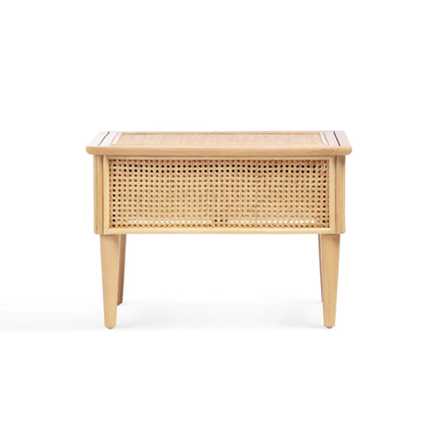 Wooden Cane Rattan Coffee Table - Dewora