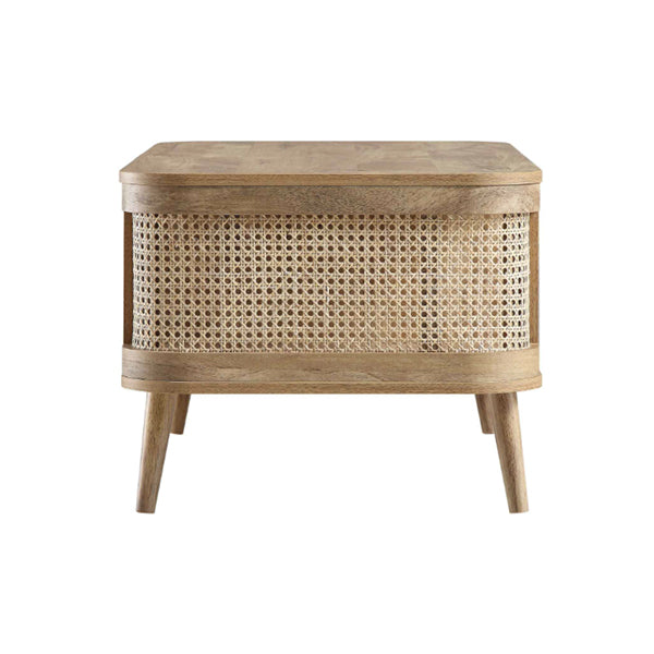 Wooden Cane Rattan Coffee Table - Harmonia