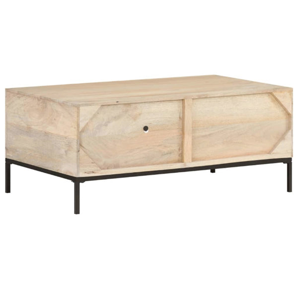 Wooden Cane Rattan Coffee Table - LatteLounge