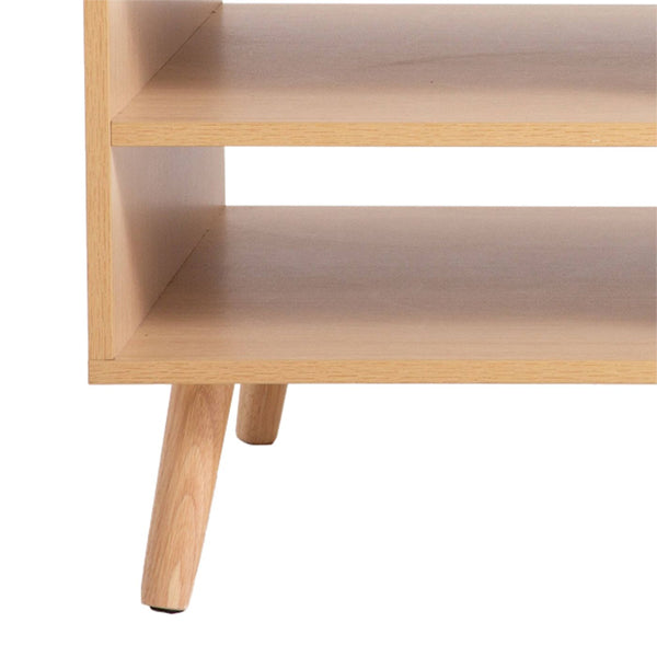 Wooden Cane Rattan Coffee Table - Refrescia