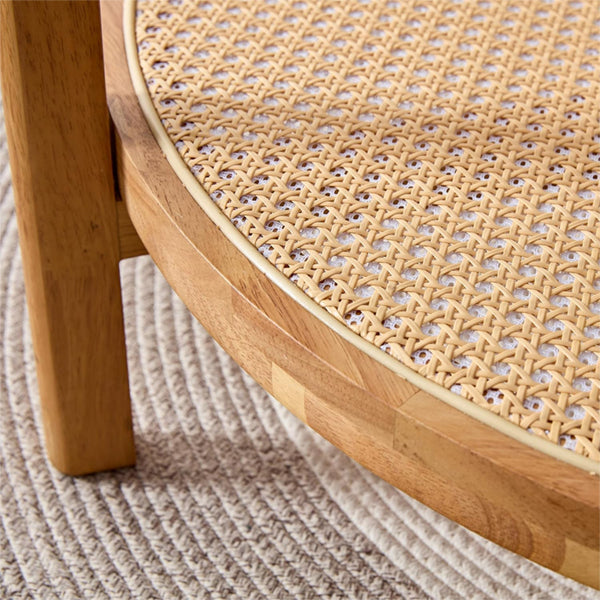 Wooden Cane Rattan Coffee Table - Sereno