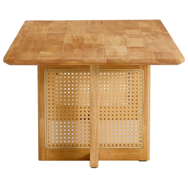 Wooden Cane Rattan Coffee Table - Soothe