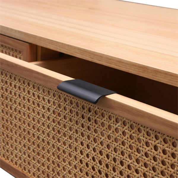 Wooden Cane Rattan Coffee Table - Zestify