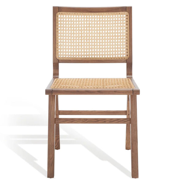 Wooden Cane & Rattan Dining Chair - Aurelia