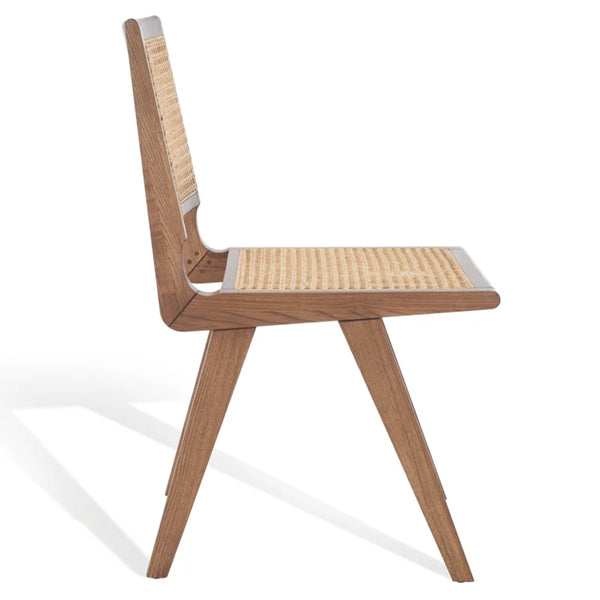 Wooden Cane & Rattan Dining Chair - Aurelia