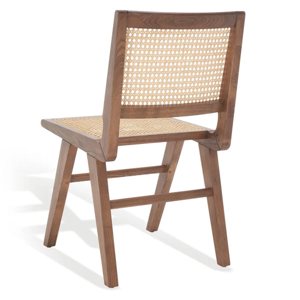 Wooden Cane & Rattan Dining Chair - Aurelia