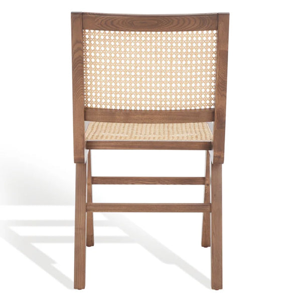 Wooden Cane & Rattan Dining Chair - Aurelia