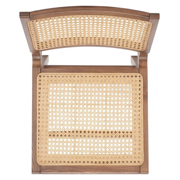 Wooden Cane & Rattan Dining Chair - Aurelia