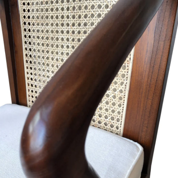 Wooden Cane & Rattan Dining Chair - Homestead