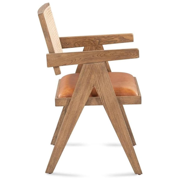 Wooden Cane & Rattan Dining Chair - The Modena