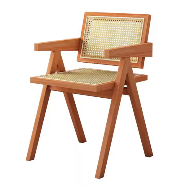 Wooden Cane & Rattan Dining Chair - The Willow