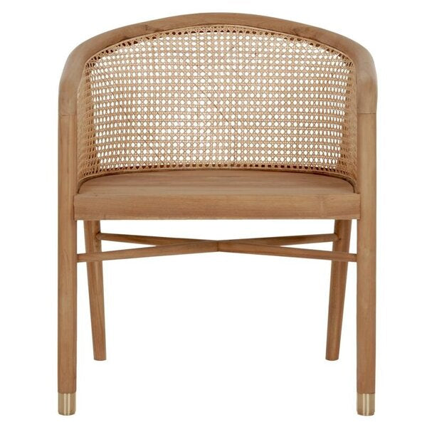 Wooden Cane & Rattan Dining Chair - Versailles