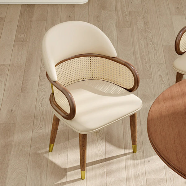 Wooden Cane & Rattan Dining Chair - Windsor