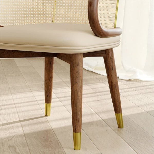 Wooden Cane & Rattan Dining Chair - Windsor