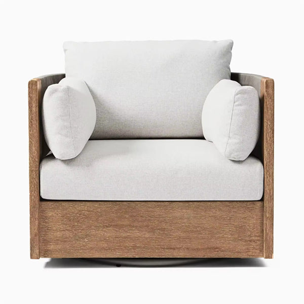 Wooden Cane & Rattan Lounge Chair - Bounce