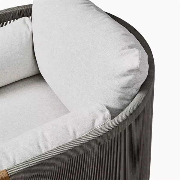 Wooden Cane & Rattan Lounge Chair - Bounce